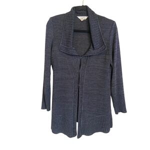 Misook‎ XS Gray Knit Cardigan Jacket Long Sleeve Textured